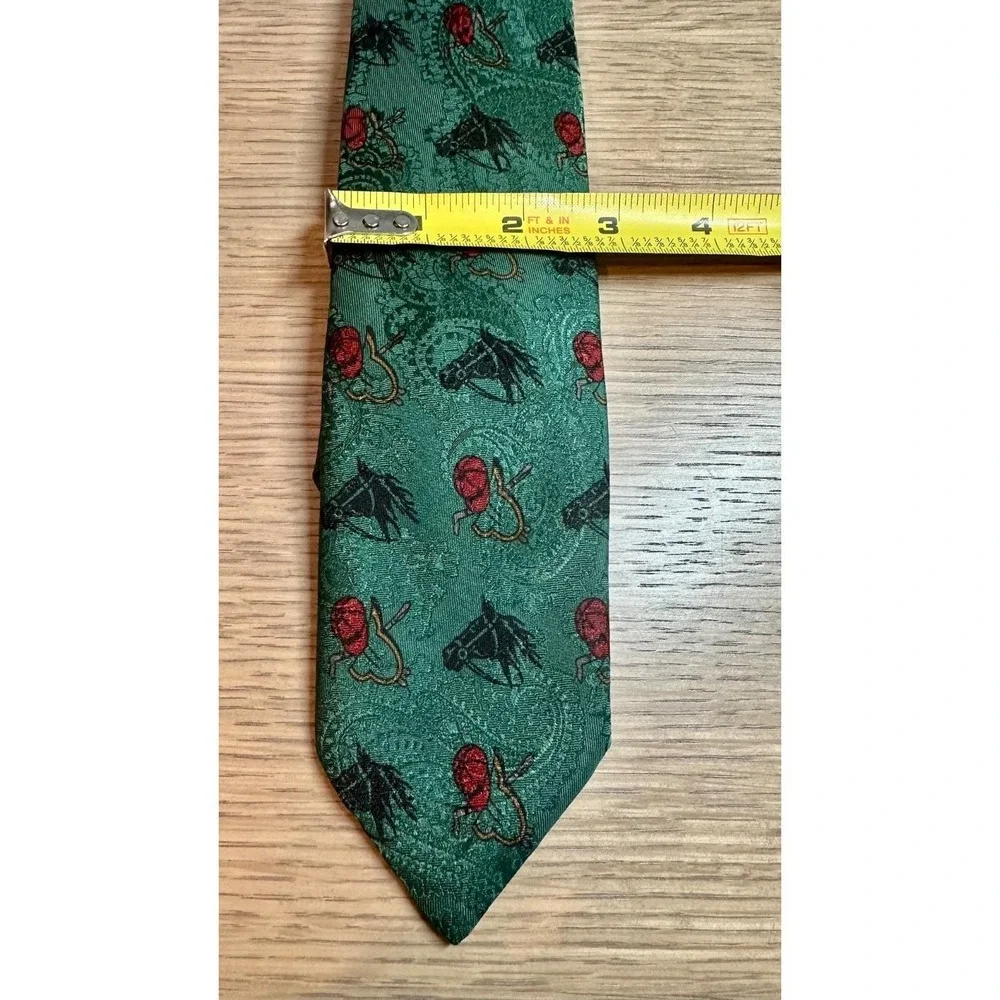 Polo Ralph Lauren Vintage Hand Made Silk Tie Italy Equestrian Horse Head